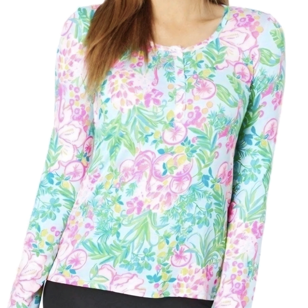 Lilly Pulitzer Vibrant Floral Long Sleeve Top